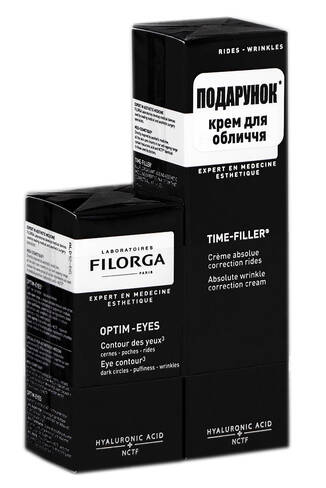 Filorga Optim-Eyes засіб для контуру очей 15 мл + Time-Filler крем 30 мл 1 набір