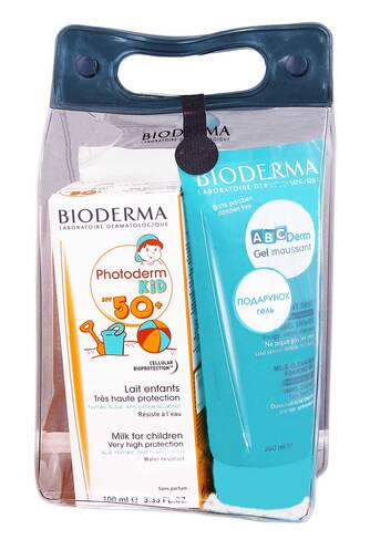 Bioderma Photoderm Kid молочко SPF-50+ 100 мл + ABCDerm гель 200 мл 1 набір loading=