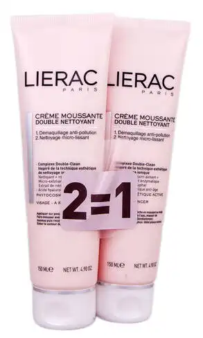 Lierac Крем пінистий подвійне очищення для обличчя Дуо 2х150 мл 1 набір