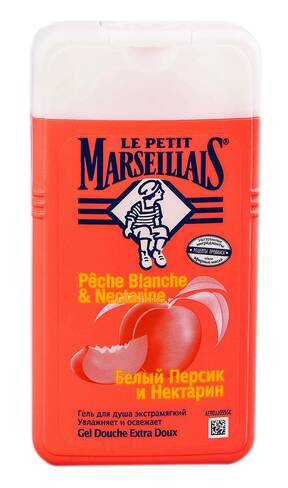 Le Petit Marseillais Гель для душу Білий Персик і Нектарин 250 мл 1 флакон loading=