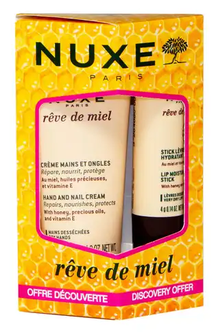 Nuxe Медова мрія Крем для рук та нігтів 30 мл + Стік для губ 4 г 1 набір