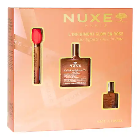 Nuxe Чудова Золота олія Флораль 50мл + Вері Роуз сироватка для губ 8 мл + Олія суха Флораль 10мл 1 набір