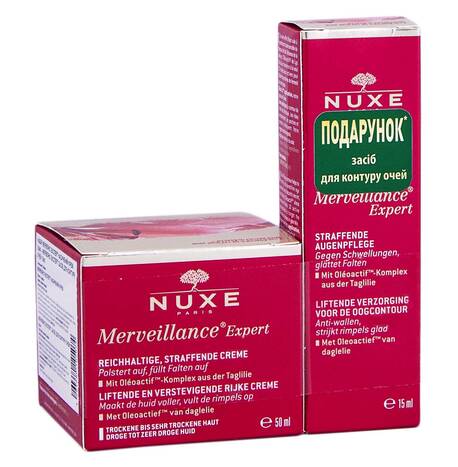 Nuxe Merveillance Expert насичений крем 50 мл + засіб для контуру очей 15 мл 1 набір