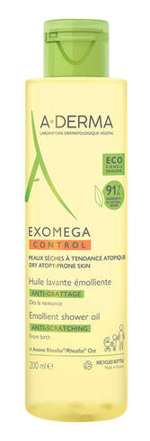 A-Derma Exomega Control Олія очищувальна пом'якшувальна для сухої та атопічної шкіри 200 мл 1 флакон