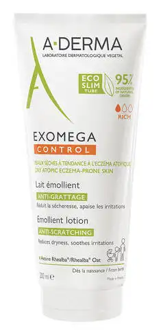 A-Derma Exomega Control Молочко пом'якшувальне для сухої та атопічної шкіри 200 мл 1 туба