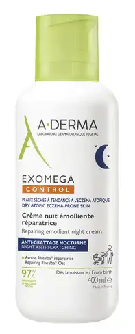 A-Derma Exomega Control Крем-емолент нічний відновлювальний 400 мл 1 флакон