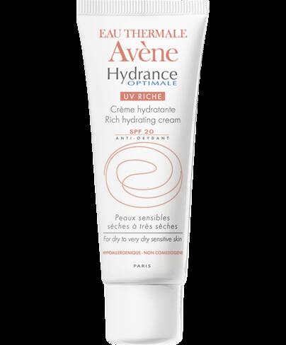 Avene Hydrance optimale UV Riche Крем інтенсивно зволожувальний для сухої та дуже сухої чутливої шкіри SPF-20 40 мл 1 туба