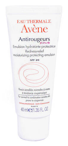 Avene Antirougeurs jour Емульсія денна зволожувальна захисна для нормальної та комбінованої шкіри SPF-20 40 мл 1 туба