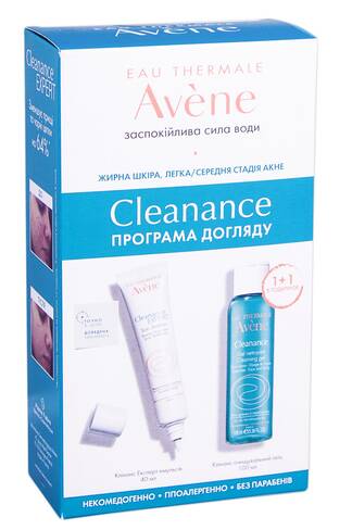 Avene Cleanance expert емульсія 40 мл + очищувальний гель 100 мл 1 набір