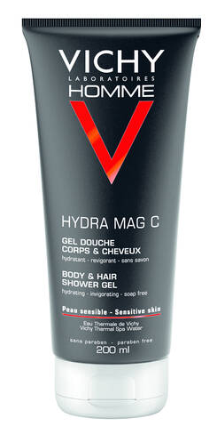 Vichy Homme Hydra Mag C+ Гель для душу тонізуючий зволожуючий для тіла та волосся 200 мл 1 туба