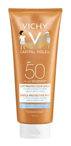 Vichy Capital Soleil Сонцезахисне молочко м'яке дитяче для обличчя і тіла SPF50 300 мл 1 туба