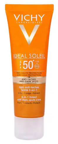 Vichy Ideal Soleil Крем 3 в 1 проти пігментних плям з тонуючим ефектом 50 мл 1 туба