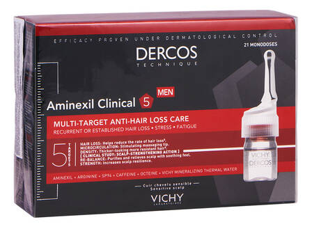 Vichy Dercos Aminexil Clinical 5 Засіб проти випадіння волосся комплексної дії для чоловіків 21 шт