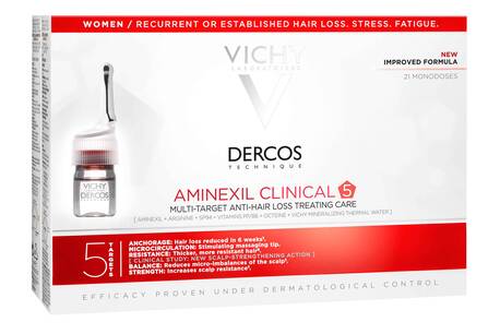 Vichy Dercos Aminexil Clinical 5 Засіб проти випадіння волосся комплексної дії для жінок 21 шт