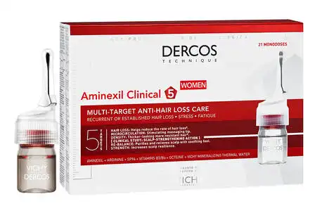 Vichy Dercos Aminexil Clinical 5 Засіб проти випадіння волосся комплексної дії для жінок 21 шт