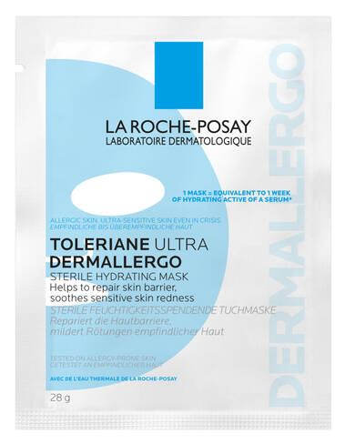 La Roche-Posay Toleriane Ultra Dermalergo Маска зволожуюча тканинна для гіперчутливої та схильної до алергії шкіри обличчя 28 г 1 пакет
