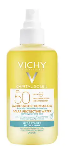 Vichy Capital Soleil Спрей водний двофазний зволожуючий для обличчя та тіла з гіалуроновою кислотою SPF50 200 мл 1 флакон