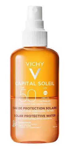 Vichy Capital Soleil Спрей водний двофазний для обличчя та тіла з бета-каротином, що посилює засмагу SPF50 200 мл 1 флакон