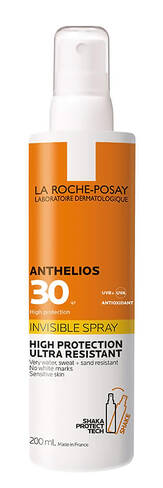 La Roche-Posay Anthelios Спрей сонцезахисний для чутливої до сонця шкіри обличчя та тіла SPF-30 200 мл 1 флакон