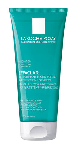 La Roche-Posay Effaclar Гель-мікропілінг для очищення проблемної шкіри для зменшення стійких недоліків 200 мл 1 туба