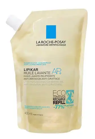 La Roche-Posay Lipikar Олія AP+ ліпідовідновлюючий очищуючий засіб для ванни та душу Рефіл 400 мл 1 пауч