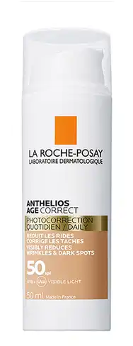 La Roche-Posay Anthelios Засіб антивіковий сонцезахисний тонуючий для обличчя проти зморшок та пігментації SPF50 50 мл 1 флакон