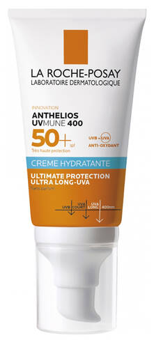 La Roche-Posay Anthelios UVA 400 Крем сонцезахисний для чутливої шкіри обличчя та шкіри навколо очей SPF50+ 50 мл 1 туба loading=