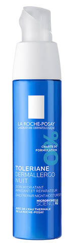 La Roche-Posay Toleriane Dermallergo Крем нічний заспокійливий для гіперчутливої шкіри обличчя та очей 40 мл 1 флакон