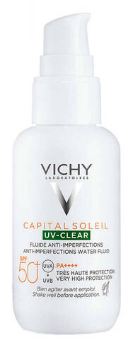 Vichy Capital Soleil Флюїд сонцезахисний щоденний невагомий для жирної шкіри SPF50+ 40 мл 1 флакон loading=