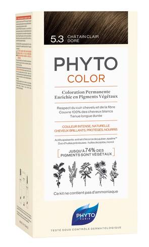 Phyto Color Крем-фарба тон №5.3 світлий шатен золотистий 1 комплект