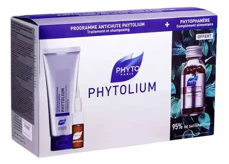 Phyto Phytolium шампунь 125 мл + 4 концентрат 12х3,5 мл + фітофанер 120 капсул 1 набір
