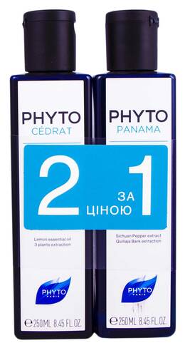 Phyto Cedrat шампунь 250 мл +  Panama шампунь 250 мл 1 набір loading=