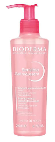 Bioderma Sensibio Гель очищуючий для обличчя та контуру очей для чутливої шкіри 200 мл 1 флакон