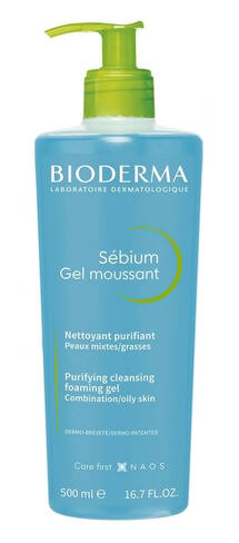 Bioderma Sebium Гель очищаючий для комбінованої та жирної шкіри 500 мл 1 флакон