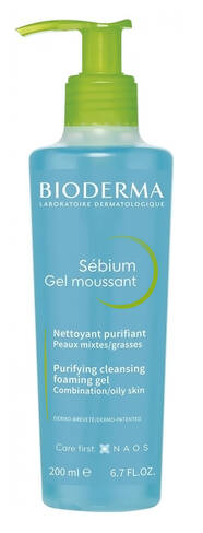 Bioderma Sebium Гель очищаючий для комбінованої та жирної шкіри 200 мл 1 флакон