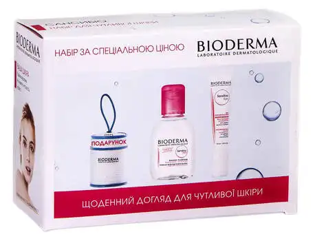 Bioderma Sensibio Н2О 100 мл + крем-гель для контуру очей 15 мл 1 набір