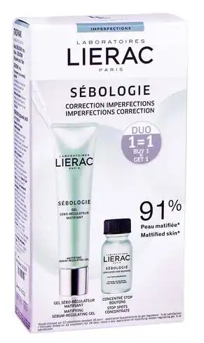 Lierac Sebologie гель 40 мл + біфазний засіб15 мл 1 набір
