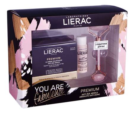 Lierac Premium крем 50 мл + міцелярний засіб 30 мл + ролер для обличчя 1 набір