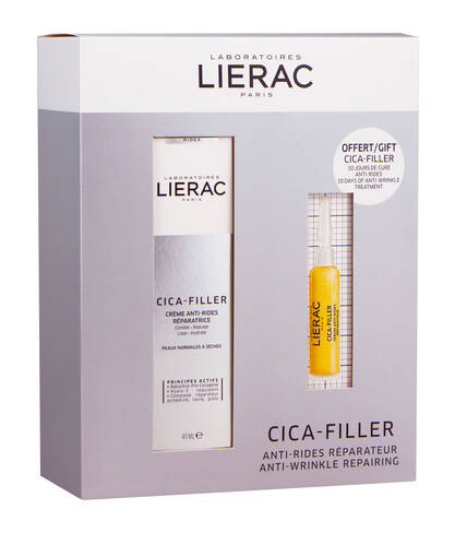Lierac Cica-Filler Відновлюючий крем проти зморшок 40 мл + Відновлююча сироватка проти зморшок 10 мл 1 набір loading=