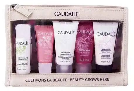 Caudalie шампунь 30 мл + лосьйон 30 мл + крем сорбет 10 мл + гель для душу 30 мл + міцелярна вода 30 мл 1 набір