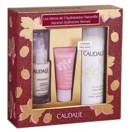 Caudalie Vinosource сироватка S.O.S 30 мл + виноградна вода 75 мл + Vinosource крем Sorbet 15 мл 1 набір