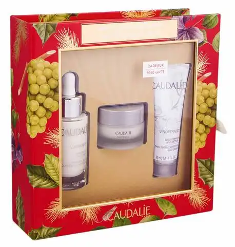 Caudalie Vinoperfect сироватка 30 мл + крем для рук 30 мл + крем гліколевий нічний 15 мл 1 набір