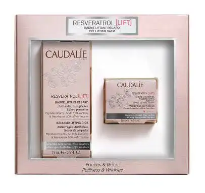 Caudalie Resveratrol Lift Eyes Set бальзам-ліфтинг для контуру очей 15 мл + крем-ліфтинг Кашемір 15 мл 1 набір