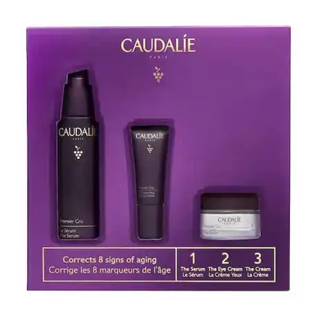 Caudalie Premier Cru Сироватка для обличчя 30 мл + Крем для очей 5 мл + Крем для обличчя 15 мл 1 набір