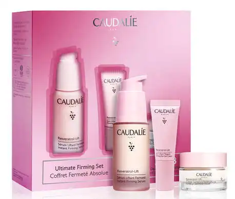 Caudalie Resveratrol Lift Сироватка зміцнююча 30 мл + Крем-кашемір для обличчя 15мл + Крем-гель для контуру очей 5мл 1 набір