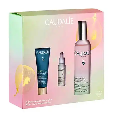 Caudalie Beauty Elixir Еліксир-вода для обличчя 100 мл + Сироватка для корекції обличчя 10 мл + Детокс-маска 15 мл 1 набір