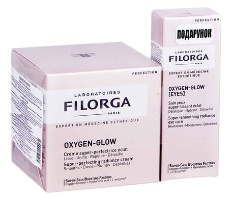 Filorga Oxygen-glow крем 50 мл + засіб для контуру очей 15 мл 1 набір loading=
