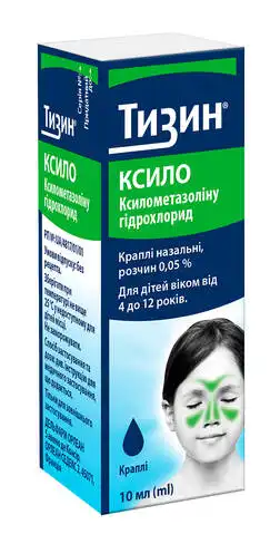 Тизин Ксило краплі назальні 0,05 % 10 мл 1 флакон