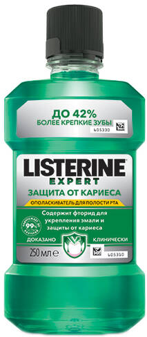 Listerine Ополіскувач для ротової порожнини Захист від карієсу 250 мл 1 флакон
