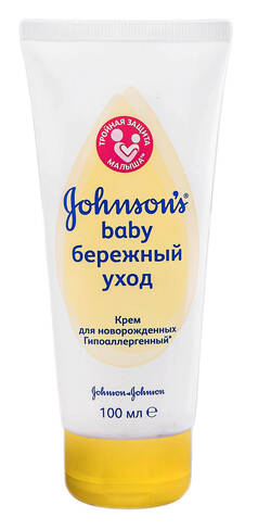 Johnson’s Baby Крем для новонароджених гіпоалергенний Дбайливий догляд 100 мл 1 туба loading=